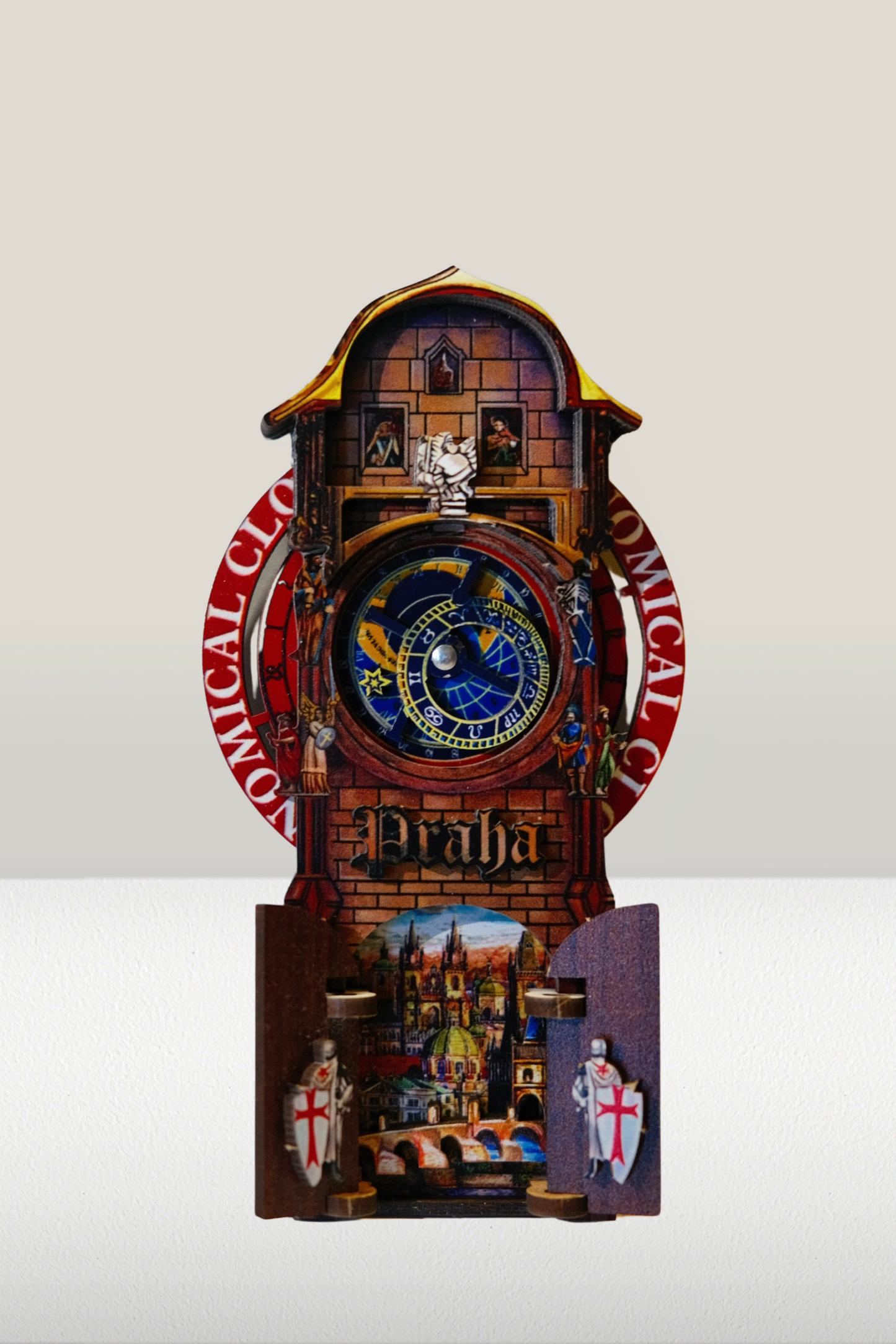 Prague Astronomical Clock Magnetic 3D Fridge Magnet Souvenir